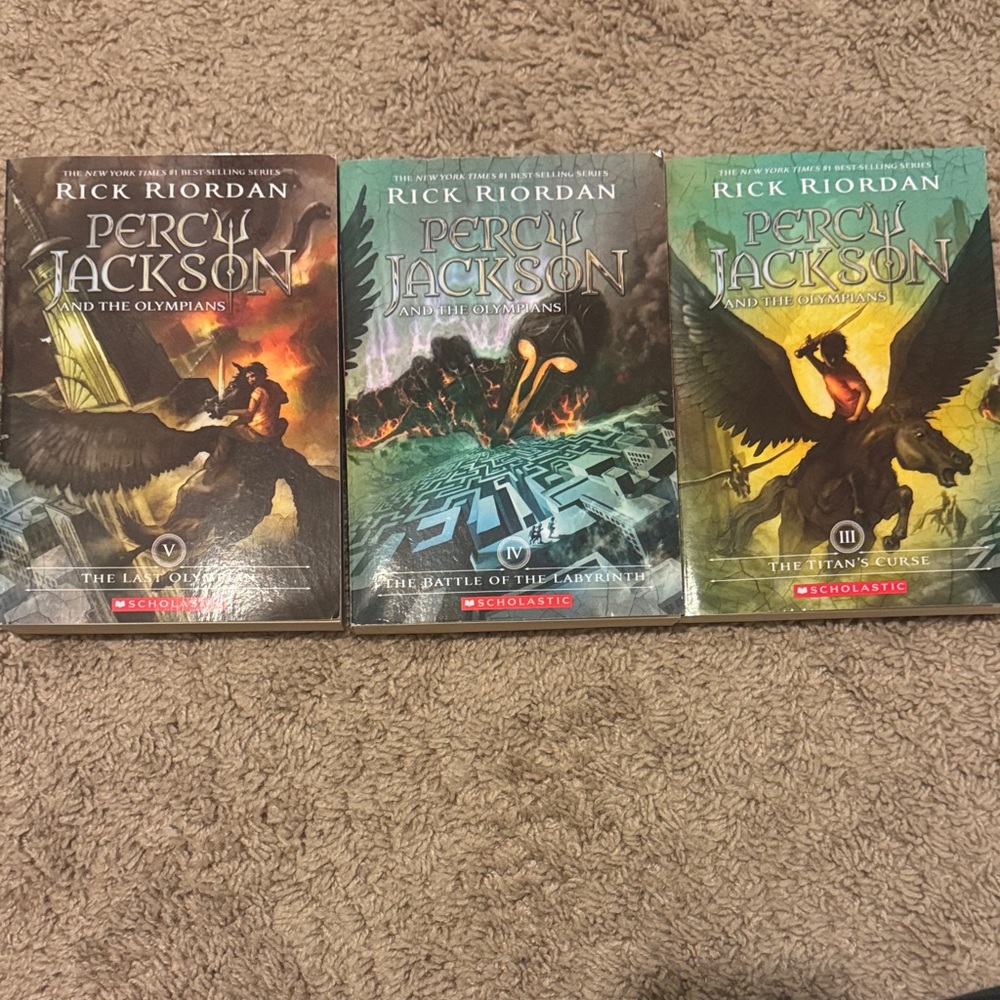 Percy Jackson and the Olympians Books ( 3, 4, and 5)